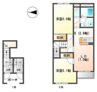 グリーンハイム生野2番館【2階】の間取り