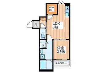 ALEGRIA古川橋【3階】の間取り