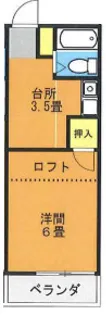 サンライズ弐番館【1階】の間取り