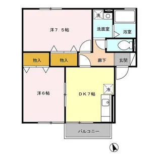 リトルマウント AB【2階】の間取り