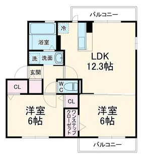 サンパーク藤【2階】の間取り