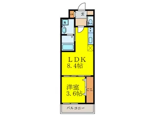 クローバー・クレア江坂垂水【6階】の間取り