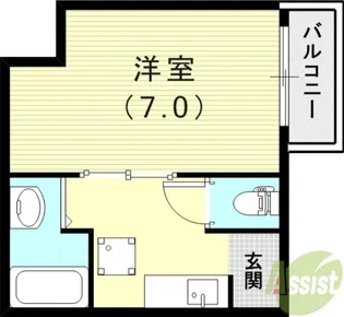 フクヤマンション【4階】の間取り