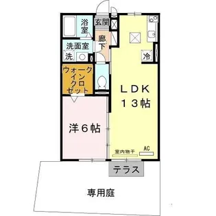 エスペランサ二見【1階】の間取り
