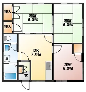 レインボーパース【2階】の間取り