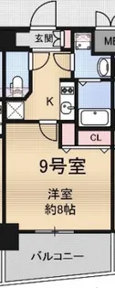 アドバンス大阪フェリシア【9階】の間取り