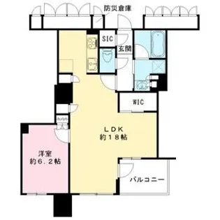 BRANZ TOWER 大阪本町【23階】の間取り