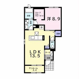 アルヴィータB【1階】の間取り