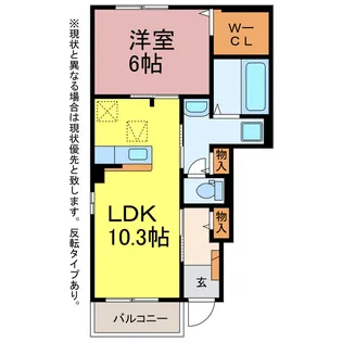 アベニール【1階】の間取り