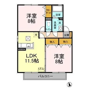 カプチーノA【2階】の間取り