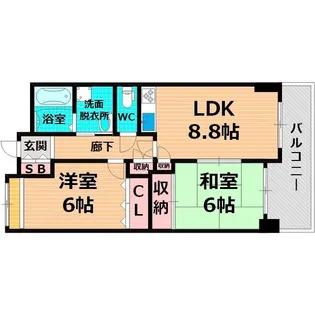 サンシード城東【4階】の間取り