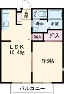 ハイツフルール【1階】の間取り