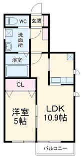 エスポワール三山 A棟【1階】の間取り