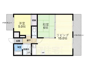 レジデンス五月丘【3階】の間取り