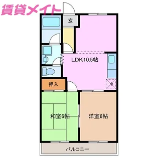 グリーンヒルたから【2階】の間取り