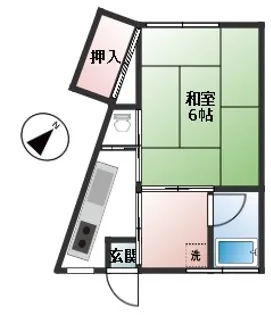 まこと荘【1階】の間取り