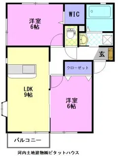 ハイツ・シャルム B【1階】の間取り