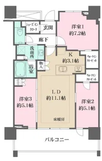 URAWA THE TOWER【12階】の間取り