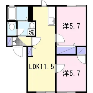 リバーサイドアサバ【1階】の間取り
