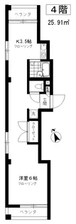 市川ビル【4階】の間取り