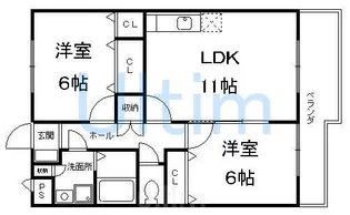 グランドール広野II番館【2階】の間取り