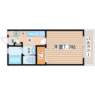 MYハイツ2号館【1階】の間取り