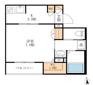 フェリシア梅島【3階】の間取り
