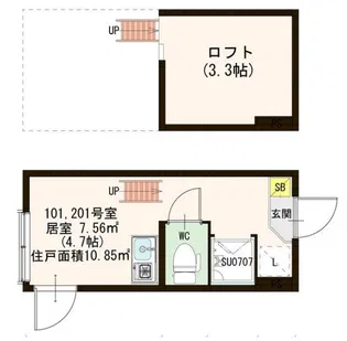 LALA FLAT【1階】の間取り