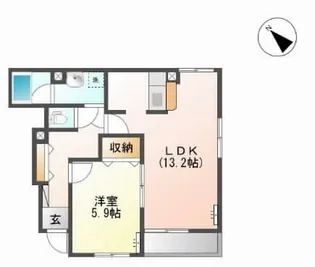 クレシアコーポ【1階】の間取り