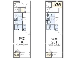 レオネクストリヴェール【2階】の間取り