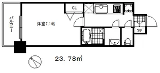 1Kの間取り画像