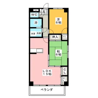 ルピナス清水【2階】の間取り
