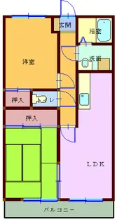 プリンスマンション高平【2階】の間取り