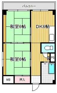 ハイブリッジ第2コーポ【4階】の間取り