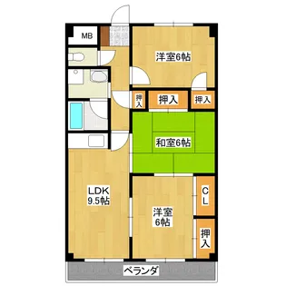 サニーヒルズ【2階】の間取り