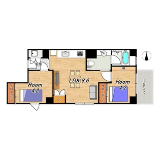 グランドラティス鞘町【1階】の間取り