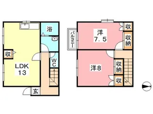 岡山県倉敷市山地【一戸建】の間取り