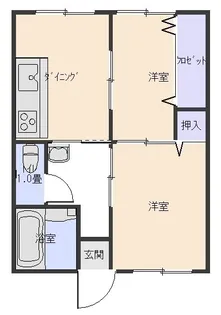 森井ハイツ【2階】の間取り