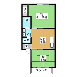 303コーポ【2階】の間取り