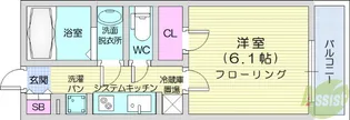 ヴィレッタ晩翠【4階】の間取り