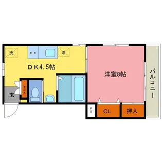 ラフォーレ花園【2階】の間取り