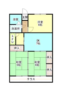 ロイヤルハイムむらかみ【1階】の間取り