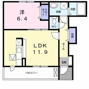 茨城県小美玉市羽鳥【アパート】の間取り