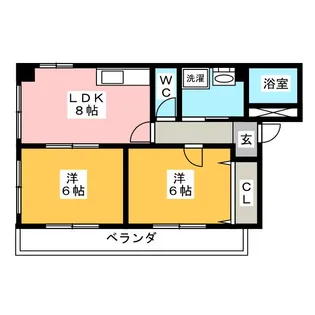 アンソレイエ【1階】の間取り
