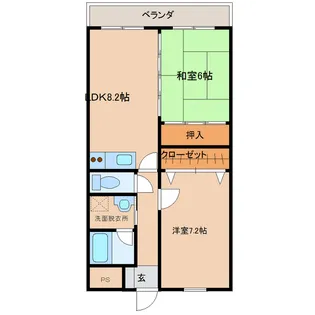 みどり荘【2階】の間取り
