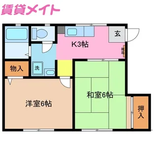 ソファレ高田【1階】の間取り