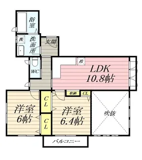 神奈川県藤沢市遠藤【アパート】の間取り