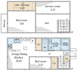 千葉県成田市江弁須【一戸建】の間取り