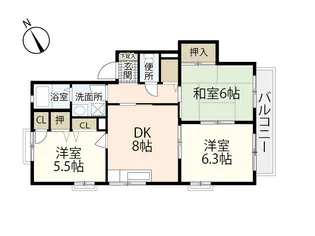クレール日吉【2階】の間取り