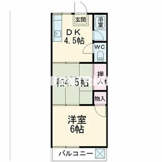 曽野ハイツ【2階】の間取り